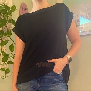 Layered black Banana Republic top
